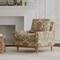 Green-Red-Burgundy Floral Performance Grade Damask Geometric Woven Pattern Upholstery Fabric by The Yard - SKU: Portage Fern